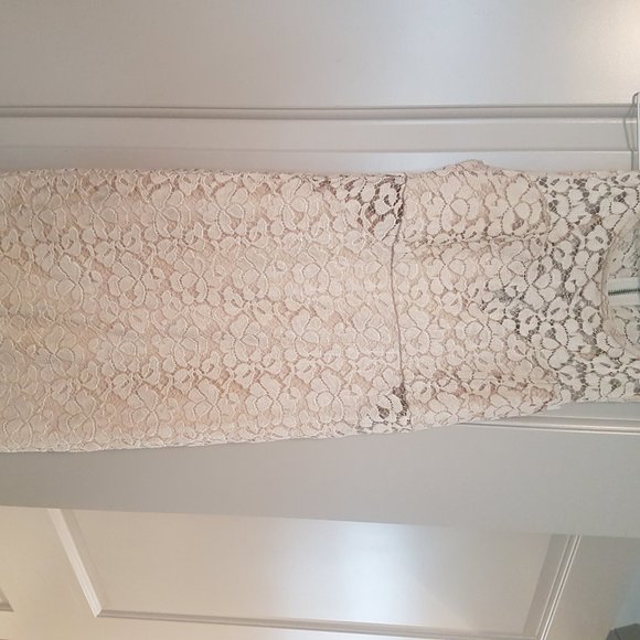 Champagne ivory lace dress - Picture 2 of 4